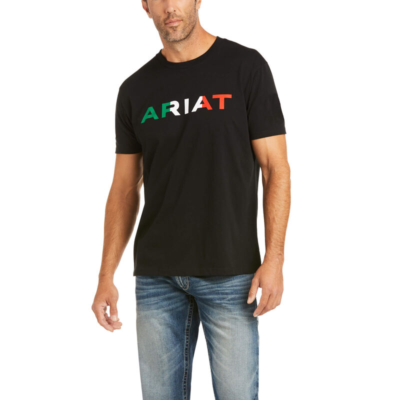 Ariat T-Shirts Herren - Viva Mexico Schwarz ( TDCFV-5934 )